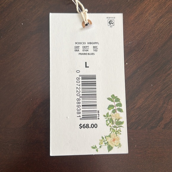 NWT Chelsea & Violet Green Floral Tank Top Size Large - Picture 7 of 7